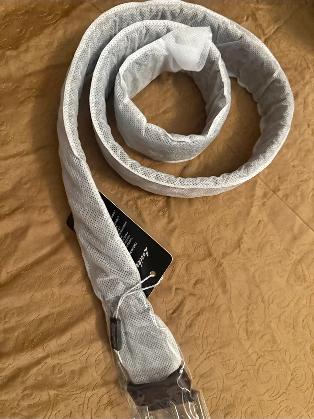 Men's Gray Fabric Belt with Silver Buckle